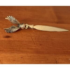 Vintage Solid Brass American Eagle Letter Opener Patriotic Collectible Symbolic